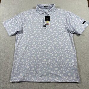 Bad Birdie Light Purple Floral Polo
